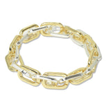 112871, GEOMETRIC PAPERCLIP LINK STRETCH BRACELET