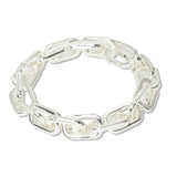 112871, GEOMETRIC PAPERCLIP LINK STRETCH BRACELET