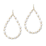 112859, CCB GLASS PEARL BEADED TEARDROP EARRINGS