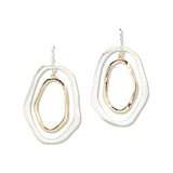 112899, GEOMETRIC OPEN HOOP DROP EARRINGS