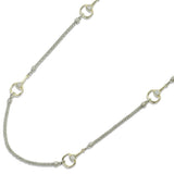 112922, 14K GOLD PLATED 36 INCH TWO TONE CONVERTIBLE WRAP HERITAGE LINK NECKLACE