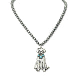 112952, WESTERN DACHSHUND PENDANT NAVAJO BEAD NECKLACE