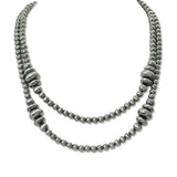 112954, DOUBLE STRAND NAVAJO STYLE BEAD NECKLACE