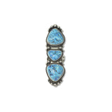 112955, WESTERN TRIPLE TURQUOISE ADJUSTABLE CUFF RING