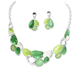112961, MULTI TEXTURE ENAMEL PEBBLE NECKLACE