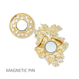 112970, CHRISTMAS ENAMEL HOLIDAY BELLS FABRIC SAFE MAGNETIC PIN