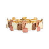 112979, ENAMEL GEOMETRIC BLOCK STRETCH BRACELET