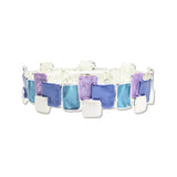 112979, ENAMEL GEOMETRIC BLOCK STRETCH BRACELET