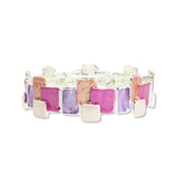 112979, ENAMEL GEOMETRIC BLOCK STRETCH BRACELET