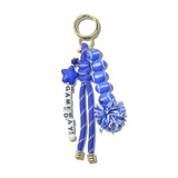 113012, GAMEDAY SPIRIT FOOTBALL POM POM BAG CHARM