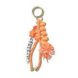 113012, GAMEDAY SPIRIT FOOTBALL POM POM BAG CHARM