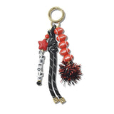 113012, GAMEDAY SPIRIT FOOTBALL POM POM BAG CHARM