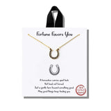113066, FORTUNE FAVORS YOU HORSESHOE PENDANT NECKLACE