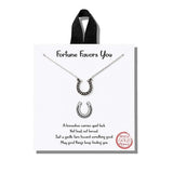 113066, FORTUNE FAVORS YOU HORSESHOE PENDANT NECKLACE