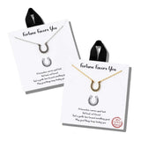 113066, FORTUNE FAVORS YOU HORSESHOE PENDANT NECKLACE