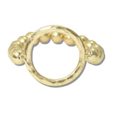113084, HAMMERED OPEN CIRCLE BEADED STRETCH BRACELET