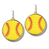 113092, GAMEDAY SPORTS BALL DANGLE EARRINGS