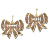 113093, GAMEDAY SPORTS BOW DANGLE ARRINGS