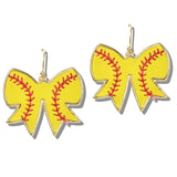 113093, GAMEDAY SPORTS BOW DANGLE ARRINGS