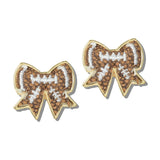 113094, GAMEDAY SPORTS BOW STUD EARRINGS