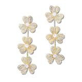 113098, SPUN WIRE FLORAL DROP EARRINGS