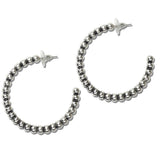 113120, WESTERN ANTIQUE BEADED C-HOOP EARRINGS