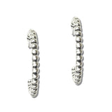 113120, WESTERN ANTIQUE BEADED C-HOOP EARRINGS