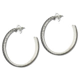 113122, WESTERN CHECKERED HOOP EARRINGS