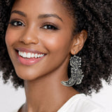 113123, WESTERN FLORAL COWBOY BOOT EARRINGS