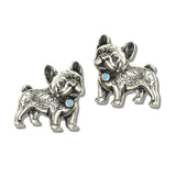 113126, WESTERN FRENCH BULLDOG STUD EARRINGS