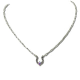 113131, WESTERN HORSESHOE PAPERCLIP CHAIN NECKLACE