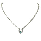 113131, WESTERN HORSESHOE PAPERCLIP CHAIN NECKLACE