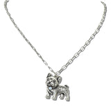 113140, WESTERN FRENCH BULLDOG PAPERCLIP CHAIN NECKLACE
