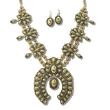 113145, WESTERN ANTIQUE SQUASH BLOSSOM NECKLACE