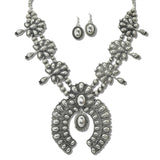 113145, WESTERN ANTIQUE SQUASH BLOSSOM NECKLACE