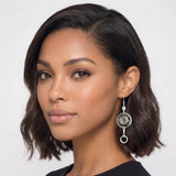 113151, WESTERN HERITAGE LINK FLOWER DANGLE EARRINGS