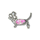 113166, WESTERN DACHSHUND TURQUOISE STONE RING
