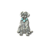 113167, WESTERN DACHSHUND TURQUOISE STONE RING