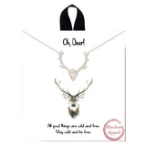 113175, OH DEER, REINDEER PENDANT NECKLACE