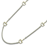 113177, 14K GOLD PLATED 36" LONG HERITAGE LINK NECKLACE