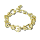 113196, 14K GOLD PLATED BOLD HERITAGE LINK BRACELET