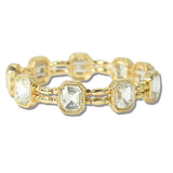 113200, EMERALD CUT CRYSTAL STRETCH BRACELET