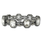 113200, EMERALD CUT CRYSTAL STRETCH BRACELET