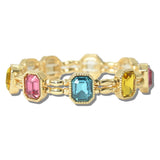 113200, EMERALD CUT CRYSTAL STRETCH BRACELET