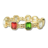 113200, EMERALD CUT CRYSTAL STRETCH BRACELET