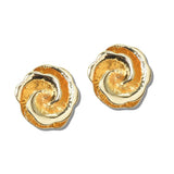 113201, ABSTRACT SWIRL ROSETTE STUD EARRINGS