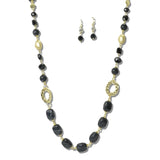 113212, HAMMERED RING AND MULTI BEADED LONG NECKLACE