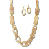 113217, BOLD GEOMETRIC LINK STATEMENT LONG NECKLACE