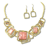 113221, ABSTRACT GEOMETRIC COLLAR STATEMENT NECKLACE