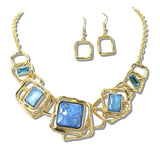 113221, ABSTRACT GEOMETRIC COLLAR STATEMENT NECKLACE